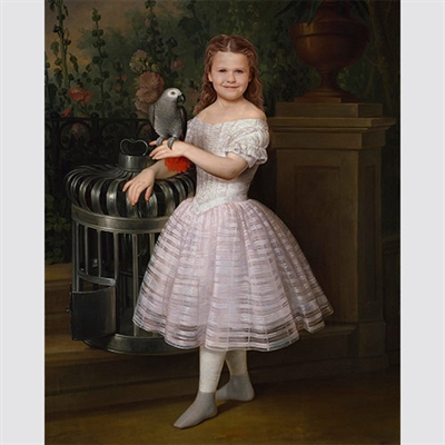 Personalized Rafaela and Her Parrot Masterpiece from Photo,by myDaVinci - myDaVinci